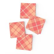 Peach Fuzz Retro tartan diagonal