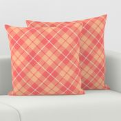 Peach Fuzz Retro tartan diagonal