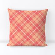 Peach Fuzz Retro tartan diagonal