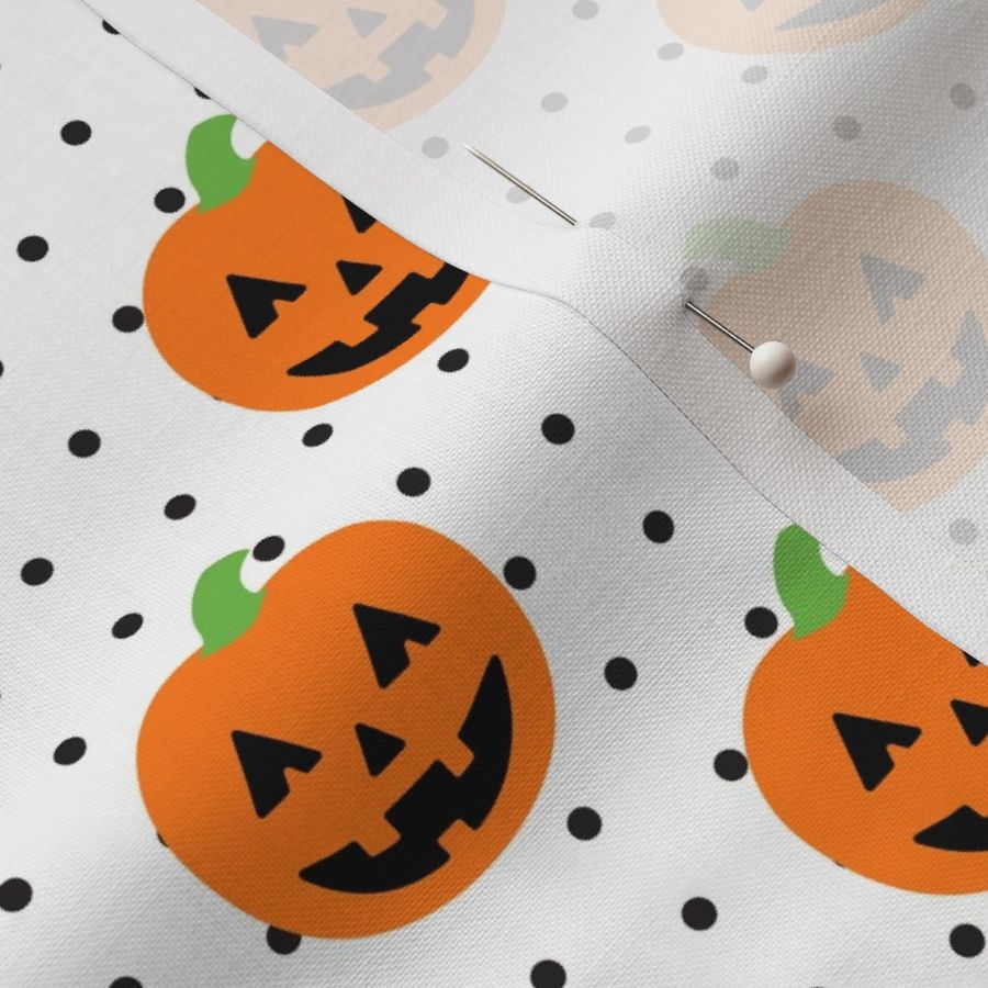 Jack-o'-lantern - halloween pumpkins - polka dots - LAD19