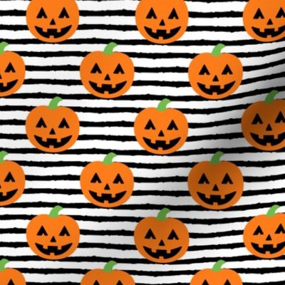 Jack-o'-lantern - halloween pumpkins - black stripes - LAD19