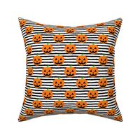 Jack-o'-lantern - halloween pumpkins - black stripes - LAD19