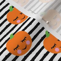 Cute Halloween Pumpkins - black stripes - LAD19