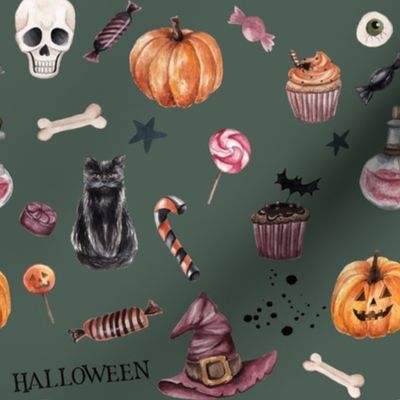 Spooky Halloween // Forest Green