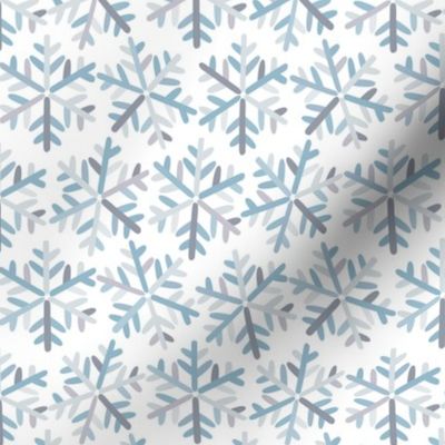 Snowflakes grey and blue – small scale