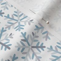 Snowflakes grey and blue – small scale