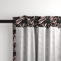 Brush palm leaves – black on blush