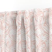 Brush palm leaves – white on blush