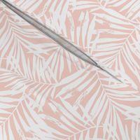 Brush palm leaves – white on blush