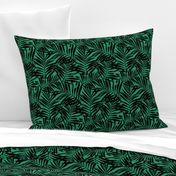 Brush palm leaves – black on bright green