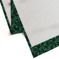 Brush palm leaves – black on bright green