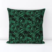 Brush palm leaves – black on bright green