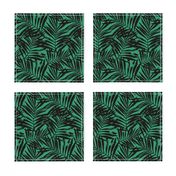 Brush palm leaves – black on bright green