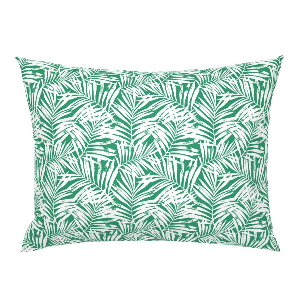 Brush palm leaves – white on bright green