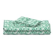 Brush palm leaves – white on bright green