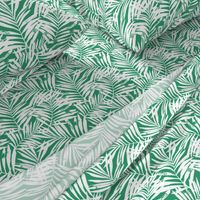 Brush palm leaves – white on bright green