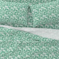 Brush palm leaves – white on bright green