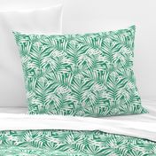 Brush palm leaves – white on bright green