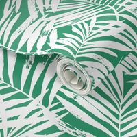 Brush palm leaves – white on bright green