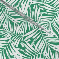 Brush palm leaves – white on bright green