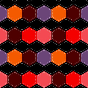 Colour Block Quilt on Black