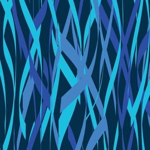 Blue Streamers Seamless Pattern