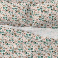 Cats Tropical Peach-Turquoise-Gold-400