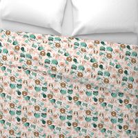 Cats Tropical Peach-Turquoise-Gold-400