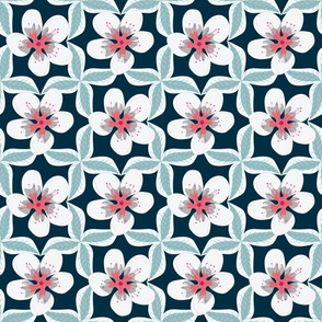 Leaves and Flowers in a Geometric Layout