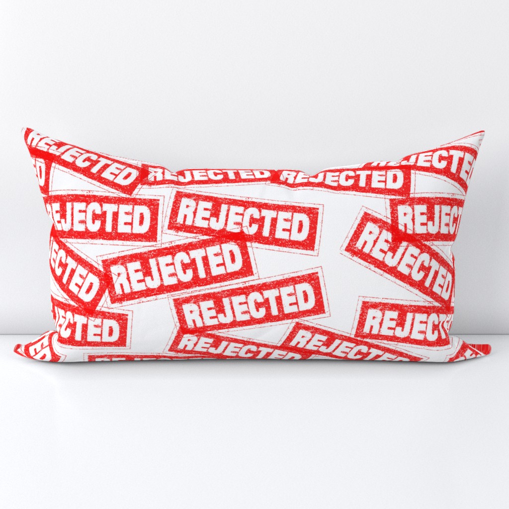 30 rejected no disapproved denied failed failure refused unsuccessful rubber stamp red ink pad documents files white background chop grunge distressed words seal pop art culture vintage retro current affairs strong message statement sign label symbols mon