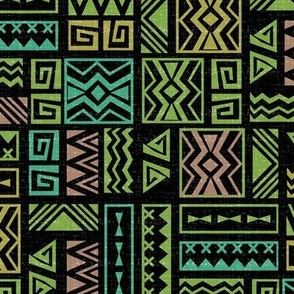 Polynesia Geometric Tapa (Black)