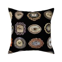 Victorian Inspired Lover's Eyes In Black BadaBlingDesignsLtd