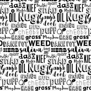 Cannabis word collage