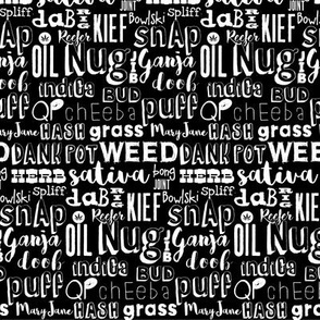 Cannabis word collage