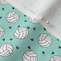 SMALL - volleyball fabric - sports fabric, beach volleyball, volleyballs, sport, sports fabric - mint