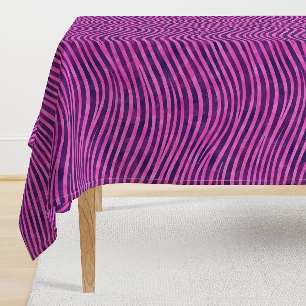 ★ WE’RE ALL MAD HERE ★ Cheshire Cat Watercolor Stripes (or Pink and Purple Zebra - Tiger) / Large Scale / Collection : Wild Stripes – Punk Rock Animal Prints 2