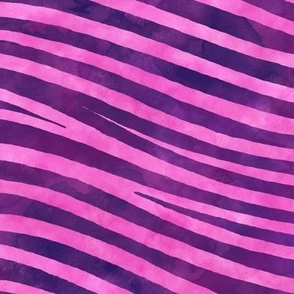 ★ WE’RE ALL MAD HERE ★ Cheshire Cat Watercolor Stripes (or Pink and Purple Zebra - Tiger) / Large Scale / Collection : Wild Stripes – Punk Rock Animal Prints 2