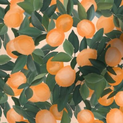 orange grove on peachy cream