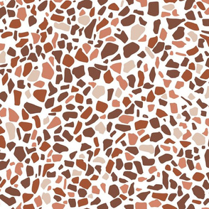 Terrazzo autumn leaves earth tones