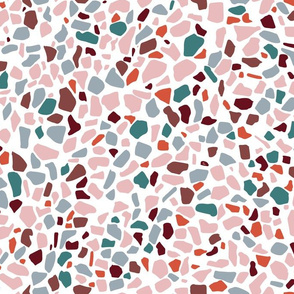 Terrazzo Pink Red Jade Burgundy