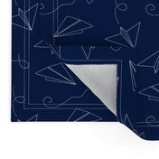 Paper Plane Outline // Navy