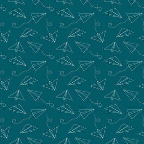 Paper Plane Outline // Teal