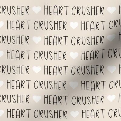 Heart Crusher // White on Bone