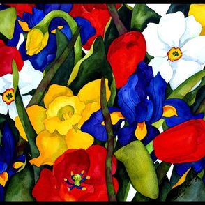 912. Spring Floral Large Scale