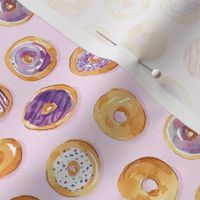 Watercolor Donuts - Purple