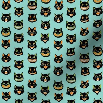 SMALL - halloween cat mask // cats, cat, spooky, scary, halloween fabric, black cat fabric - colors