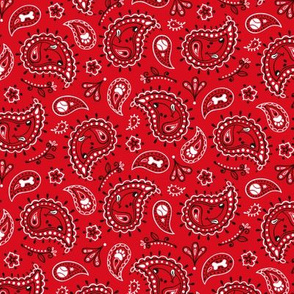 Retro Dog Paisley 50% Size