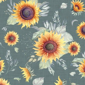 Sunrise Sunflowers // Juniper Linen