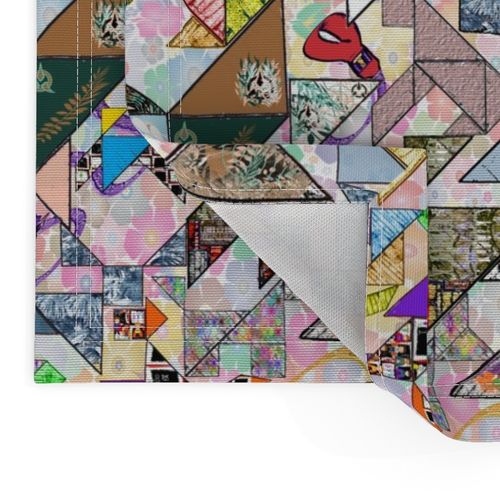 Crazy Quilt of Tangram Dogs  