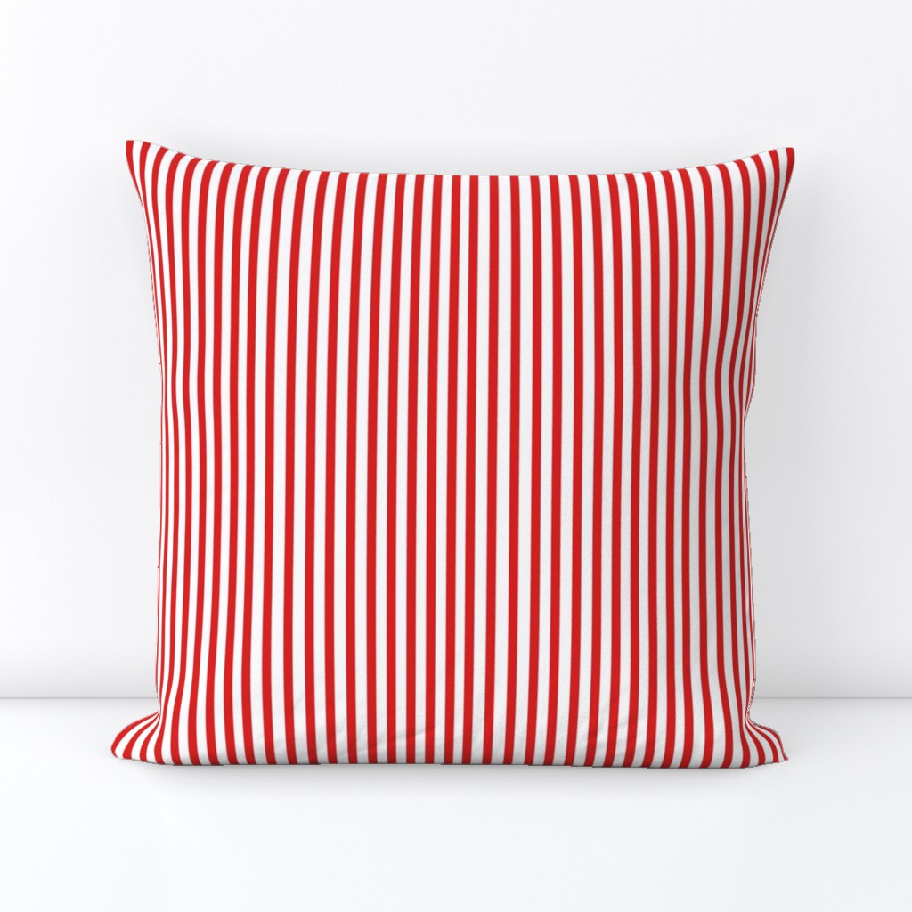 Coordinating Red Stripes on white